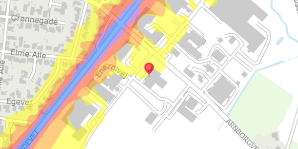 Trafikstøjkort på Energivej 1, 6933 Kibæk