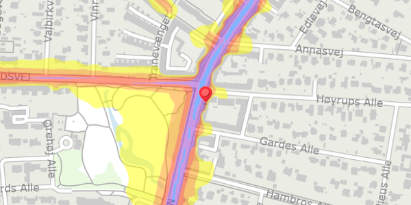 Trafikstøjkort på Strandvejen 130D, . , 2900 Hellerup