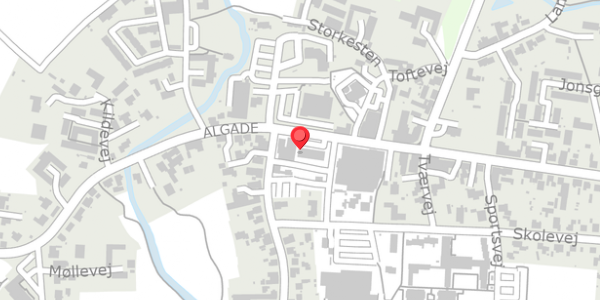 Trafikstøjkort på Algade 53A, 5683 Haarby