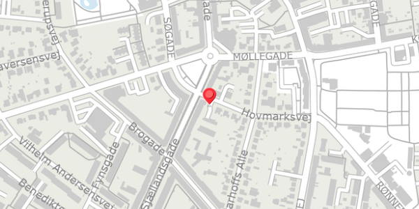 Trafikstøjkort på Hovmarksvej 19, 4100 Ringsted