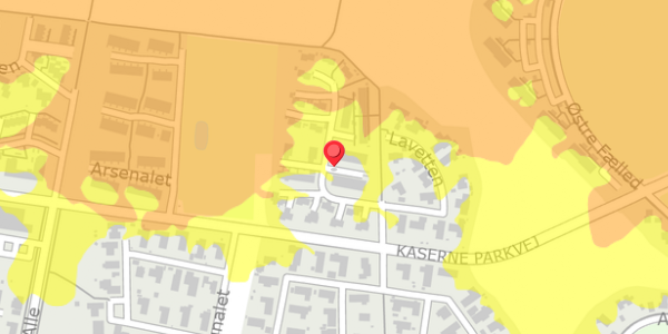 Trafikstøjkort på Lavetten 85B, 4100 Ringsted