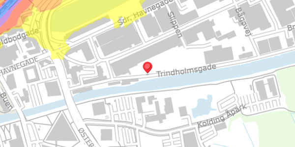 Trafikstøjkort på Trindholmsgade 19, 6000 Kolding