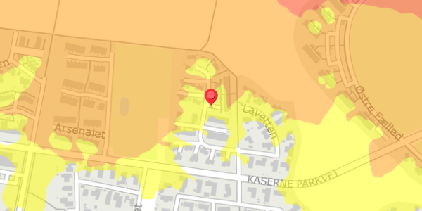 Trafikstøjkort på Lavetten 61B, 4100 Ringsted
