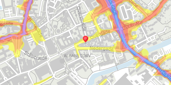 Trafikstøjkort på Overgade 27, . , 5000 Odense C