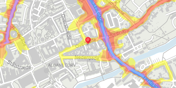 Trafikstøjkort på Overgade 43, . , 5000 Odense C