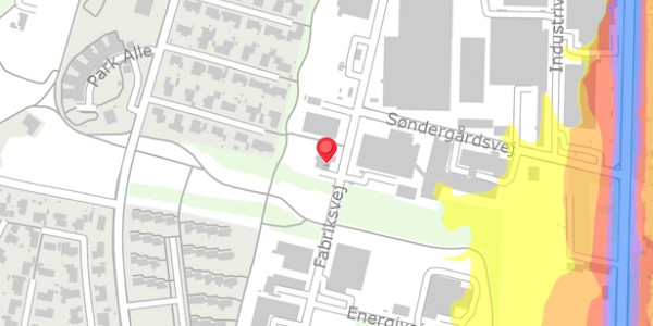 Trafikstøjkort på Fabriksvej 26, . , 7600 Struer