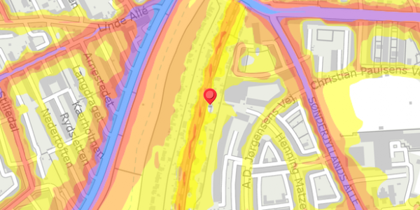 Trafikstøjkort på Haven 13, 2000 Frederiksberg