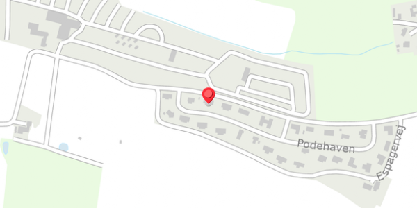 Trafikstøjkort på Podehaven 3, 6100 Haderslev