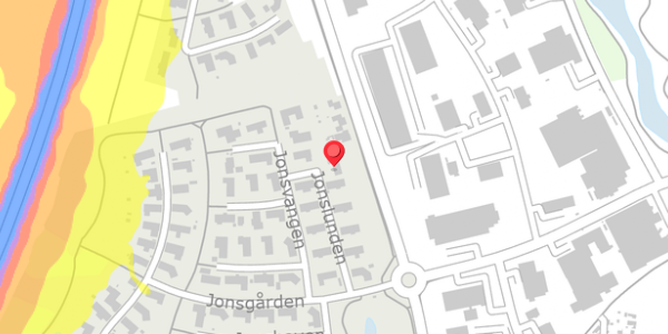 Trafikstøjkort på Jonslunden 12, . , 4200 Slagelse