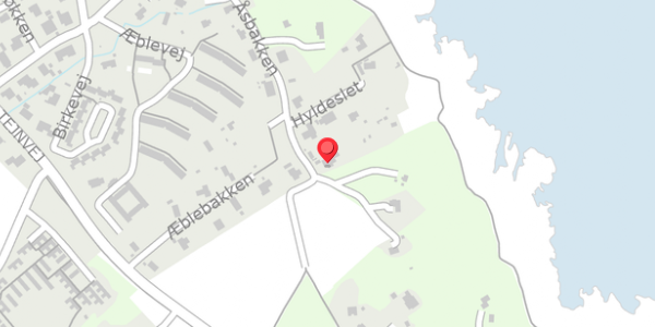 Trafikstøjkort på Åsbakken 19, 3770 Allinge