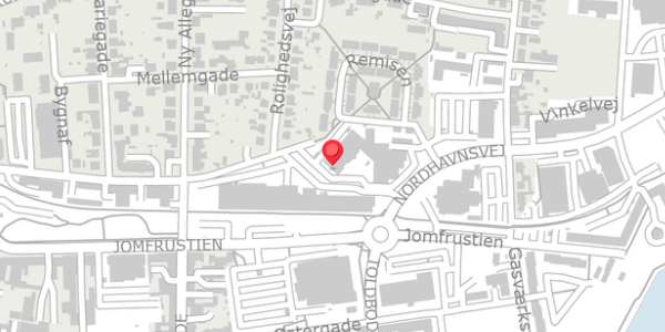 Trafikstøjkort på Bygnaf 14, . , 6100 Haderslev
