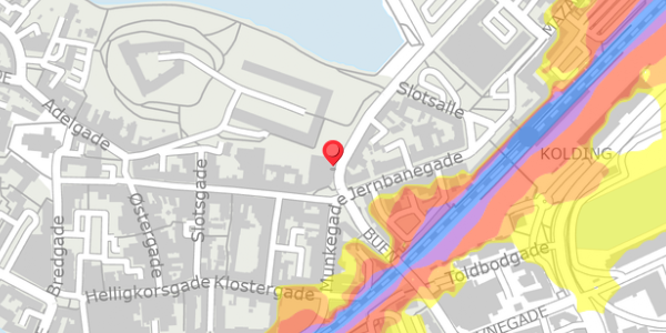 Trafikstøjkort på Fredericiagade 1, . , 6000 Kolding