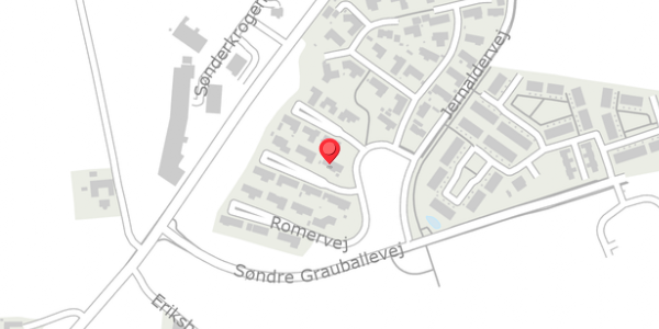 Trafikstøjkort på Romervej 13, 8600 Silkeborg