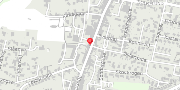 Trafikstøjkort på Bredgade 54, 5560 Aarup
