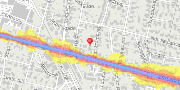 Trafikstøjkort på Nygade 2I, . , 8963 Auning