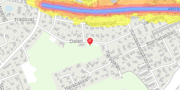Trafikstøjkort på Dalen 17, 3390 Hundested