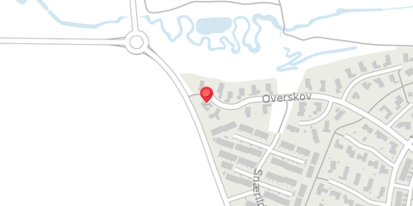 Trafikstøjkort på Overskov 23, 8300 Odder