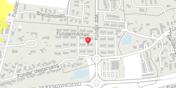 Trafikstøjkort på Fundermarken 12, 8600 Silkeborg