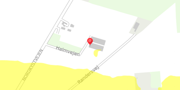 Trafikstøjkort på Halmvejen 1, 8961 Allingåbro