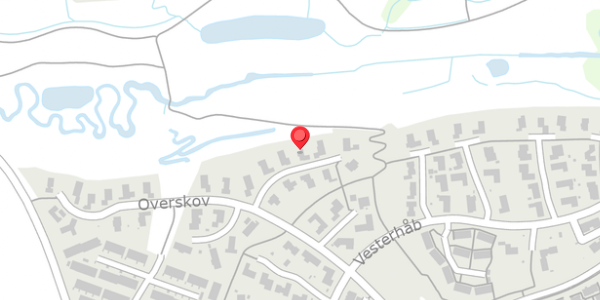 Trafikstøjkort på Overskov 30, 8300 Odder