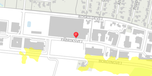 Trafikstøjkort på Fabriksvej 20, 7441 Bording
