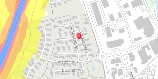 Trafikstøjkort på Jonslunden 7, . , 4200 Slagelse