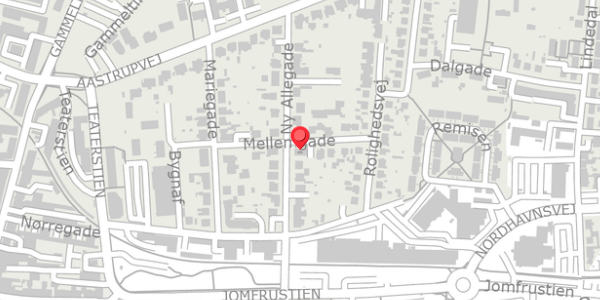 Trafikstøjkort på Mellemgade 8, 6100 Haderslev