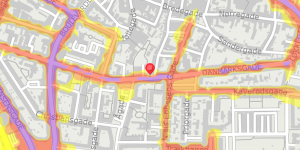 Trafikstøjkort på Danmarksgade 31, . , 9000 Aalborg