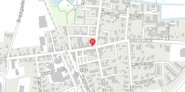 Trafikstøjkort på Bredgade 73, . , 6940 Lem St