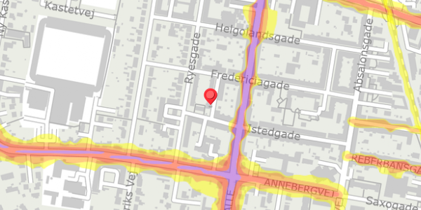 Trafikstøjkort på Ryes Passage 8, . , 9000 Aalborg