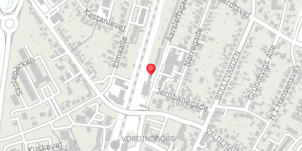 Trafikstøjkort på Aarsleffsgade 7, . , 4760 Vordingborg