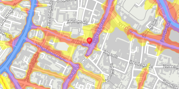 Trafikstøjkort på Algade 38C, 9000 Aalborg