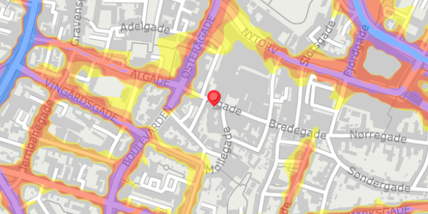 Trafikstøjkort på Algade 19, 9000 Aalborg