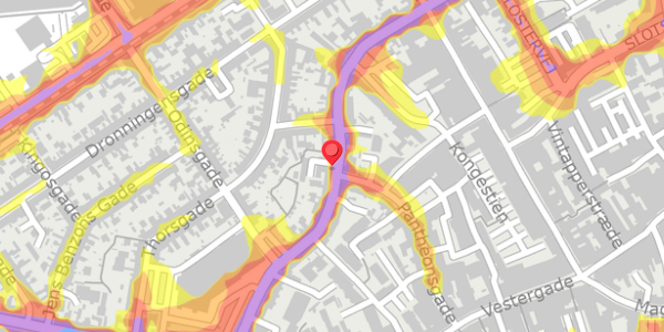 Trafikstøjkort på Vindegade 99, 5000 Odense C