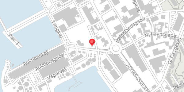 Trafikstøjkort på Auktionsgade 3B, 6700 Esbjerg