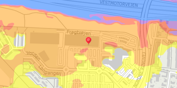 Trafikstøjkort på Klosterkrogen 10, 4100 Ringsted