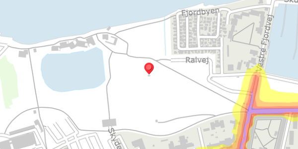 Trafikstøjkort på Ralvej 13, 9000 Aalborg