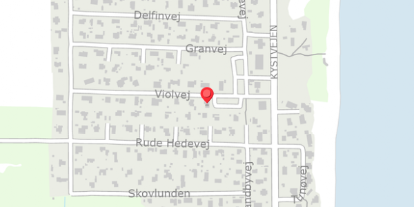 Trafikstøjkort på Violvej 5, 8300 Odder
