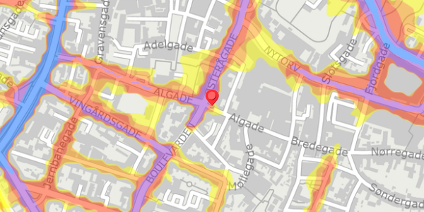 Trafikstøjkort på Algade 32, 9000 Aalborg