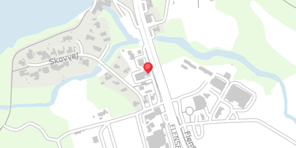 Trafikstøjkort på Flensborgvej 8A, 6340 Kruså