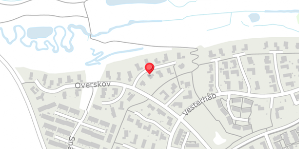 Trafikstøjkort på Overskov 18, 8300 Odder