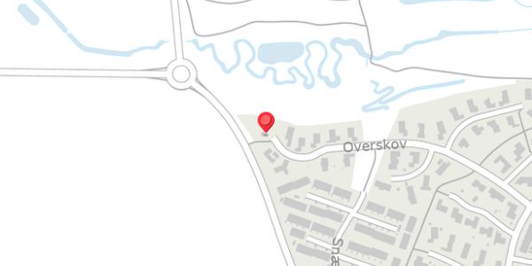Trafikstøjkort på Overskov 54, 8300 Odder