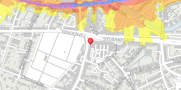 Trafikstøjkort på Haderslevvej 1, . , 6000 Kolding