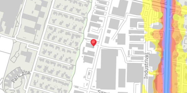 Trafikstøjkort på Fabriksvej 16, . , 7600 Struer