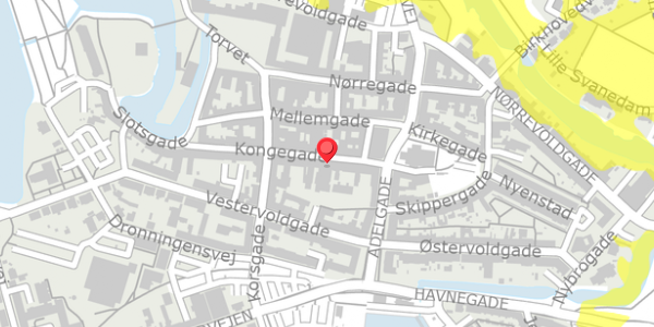 Trafikstøjkort på Kongegade 18, 5800 Nyborg