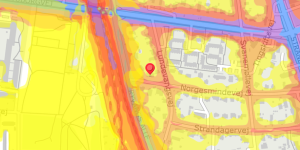 Trafikstøjkort på Norgesmindevej 32, . , 2900 Hellerup