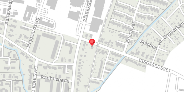 Trafikstøjkort på Bisgaardsvej 4, 8300 Odder