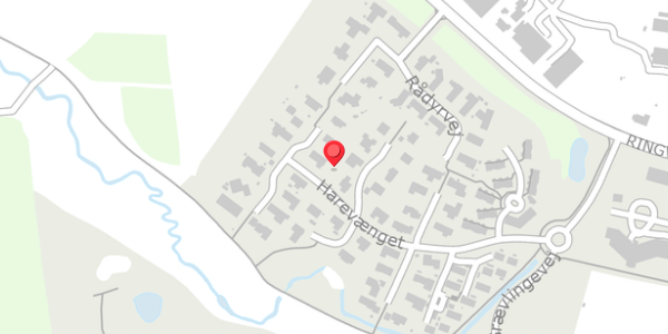 Trafikstøjkort på Harevænget 34A, . , 8450 Hammel