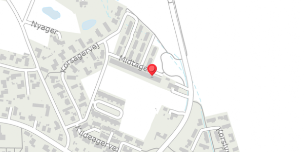 Trafikstøjkort på Midtager 24, 8382 Hinnerup