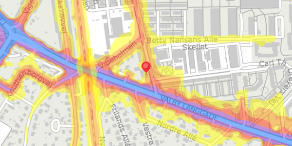 Trafikstøjkort på Skellet 30, . , 2500 Valby